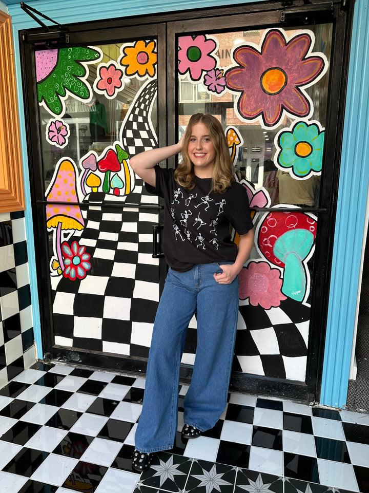 Mini Dancing Skeletons & Ghost T-Shirt