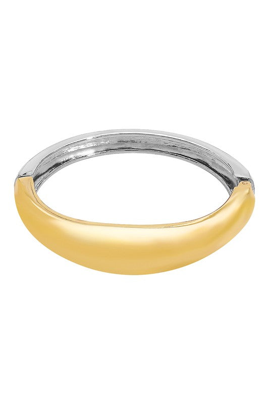 Chunky Gold & Silver Bangle Bracelet