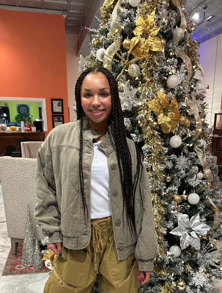 Quilted button up Jacket