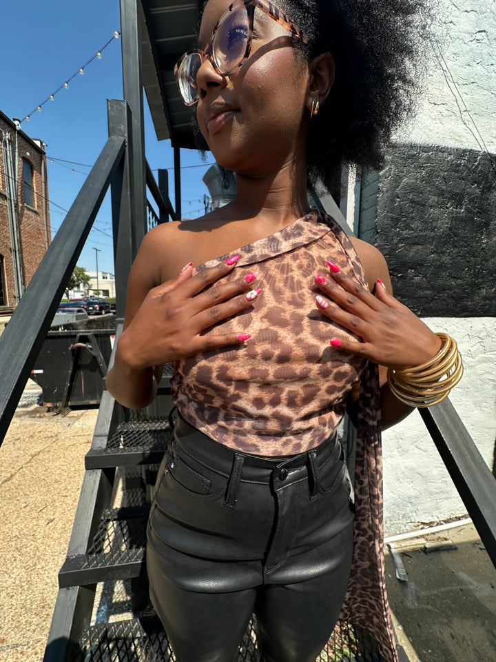 Leopard Halter Top