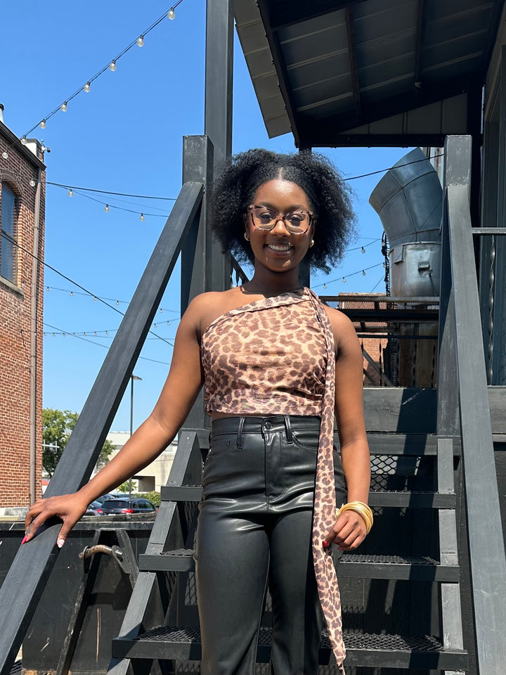 Leopard Halter Top