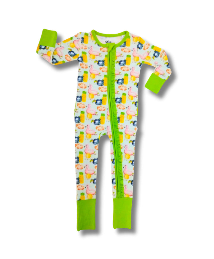 Summer Fun Ruffle Convertible Footie