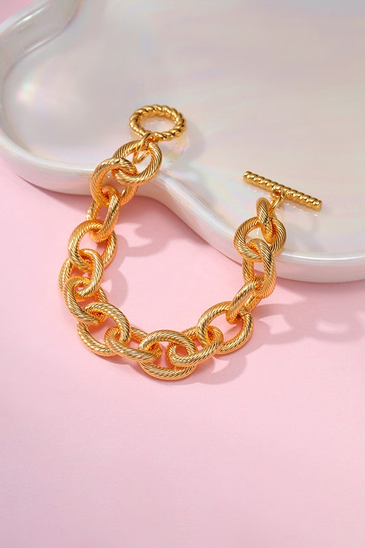 Stainless Steel Chunky Chain Bracelet