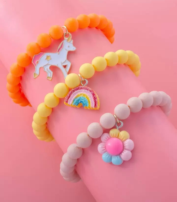 Unicorn & Rainbow Charm Bracelet