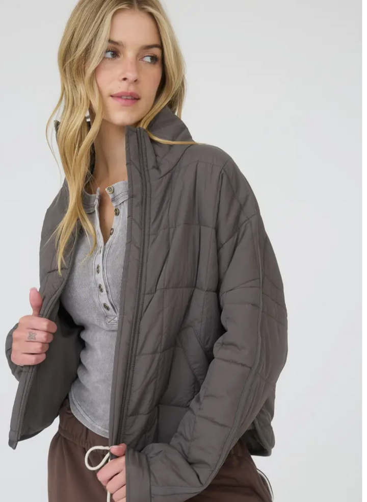 Quilted Zip Puffer Jacket