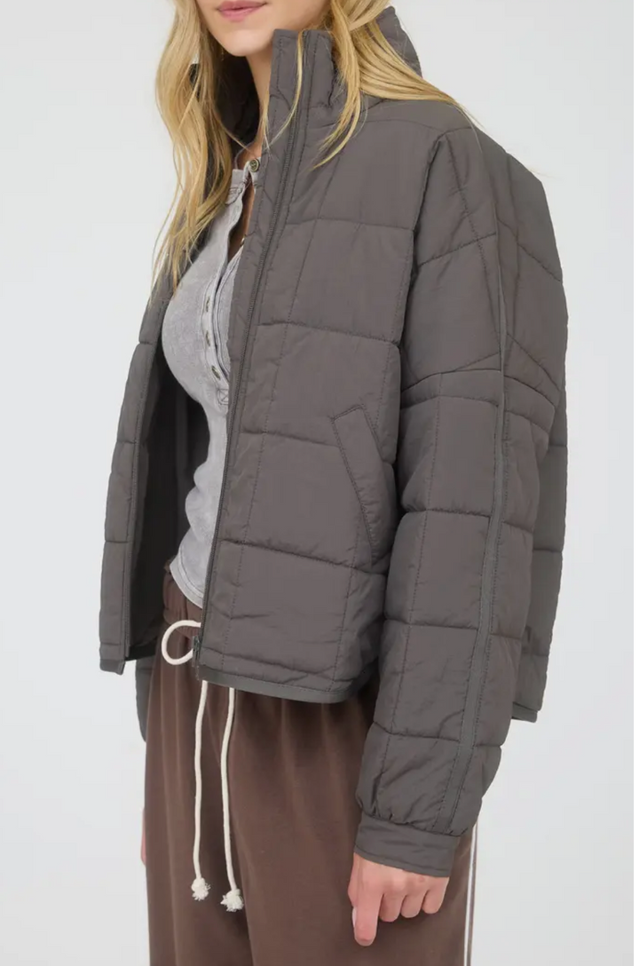 Quilted Zip Puffer Jacket