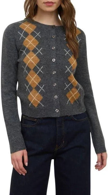 Argyle pattern Cardigan