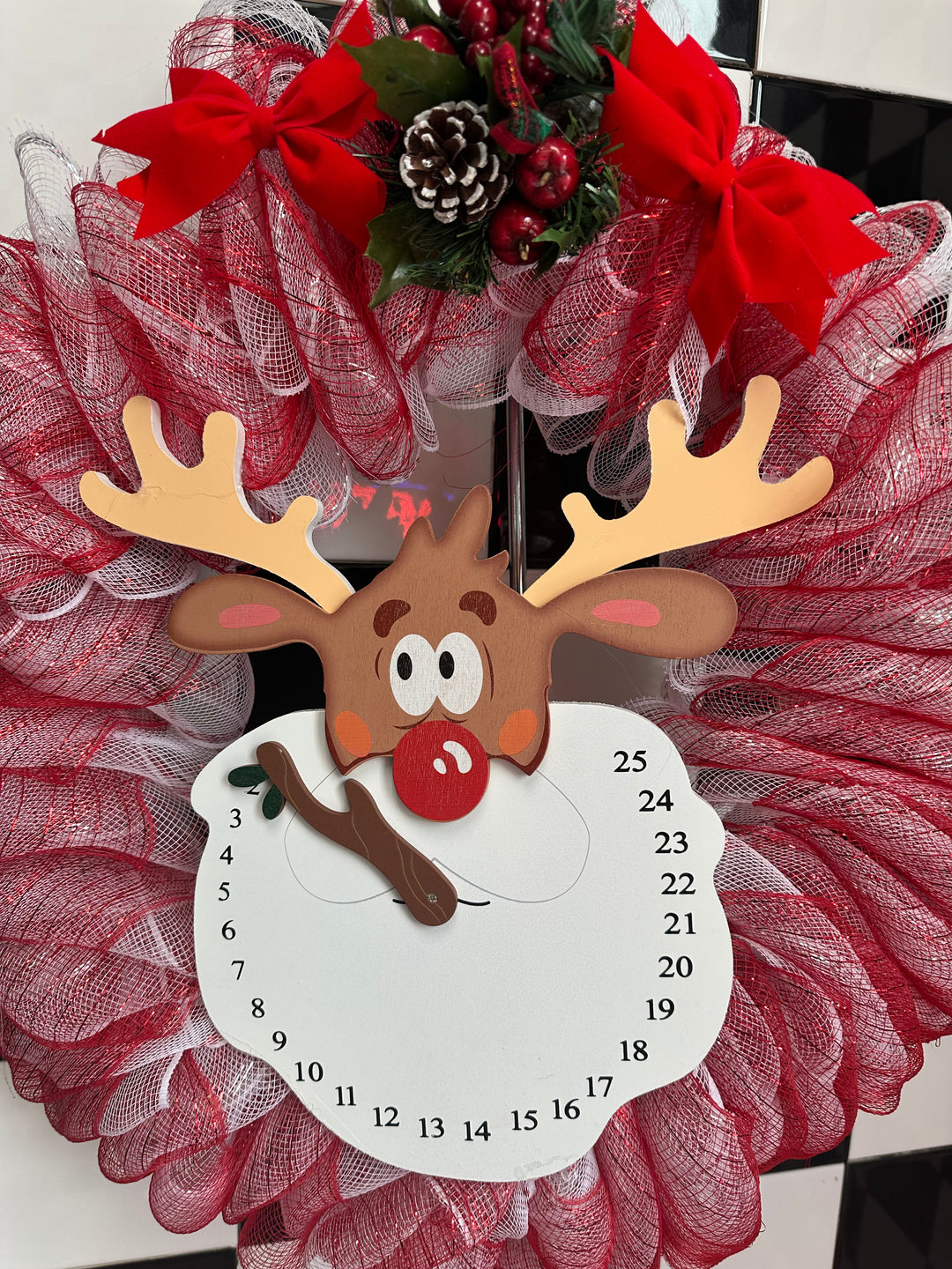 Christmas countdown wreath