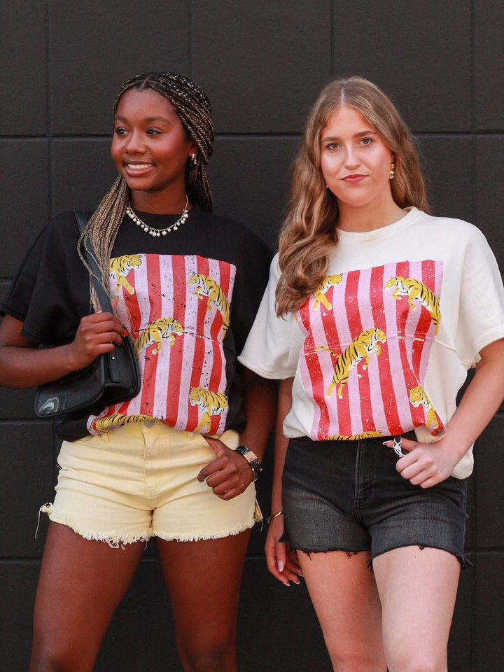 Multi Tigers Graphic Top