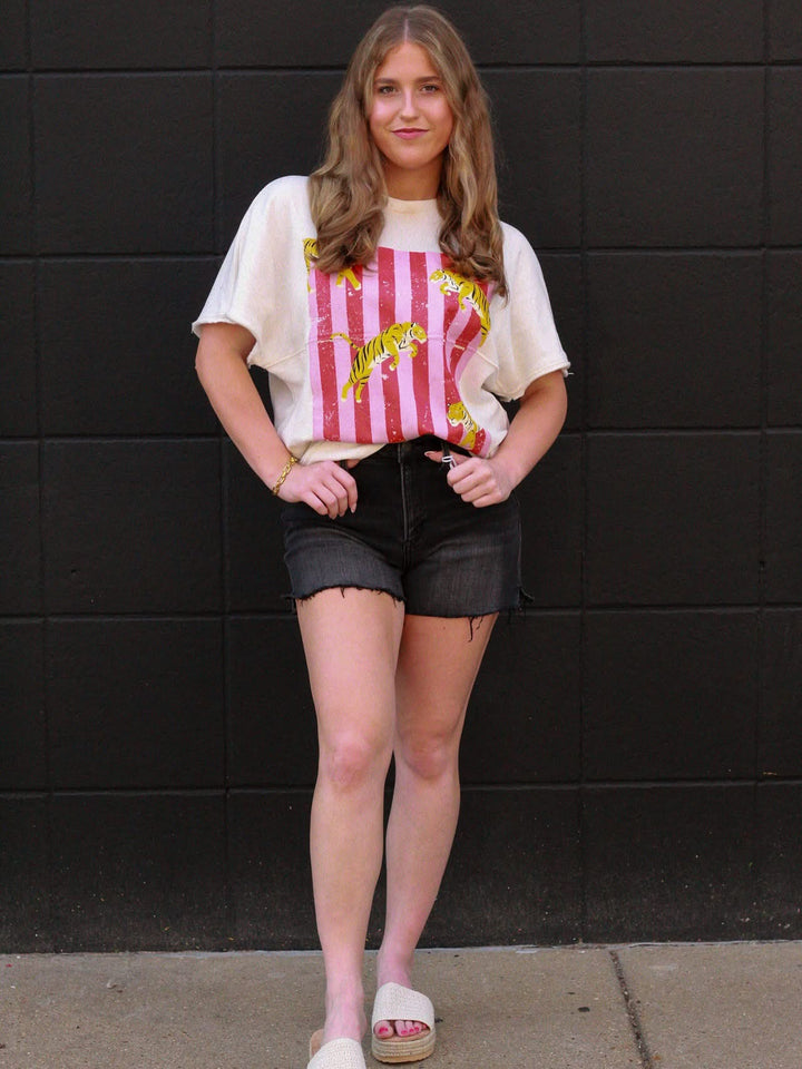Multi Tigers Graphic Top