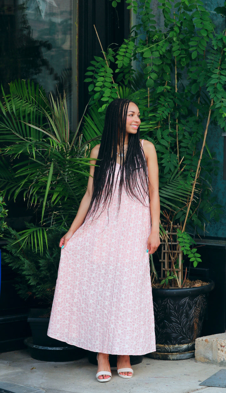 Tiered Maxi Dress with Embroidery