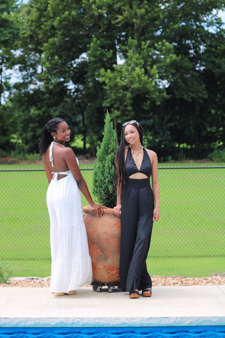 Crochet Halter Neck Jumpsuit