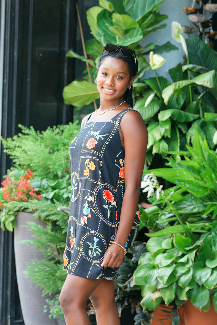 Printed Mini Dress