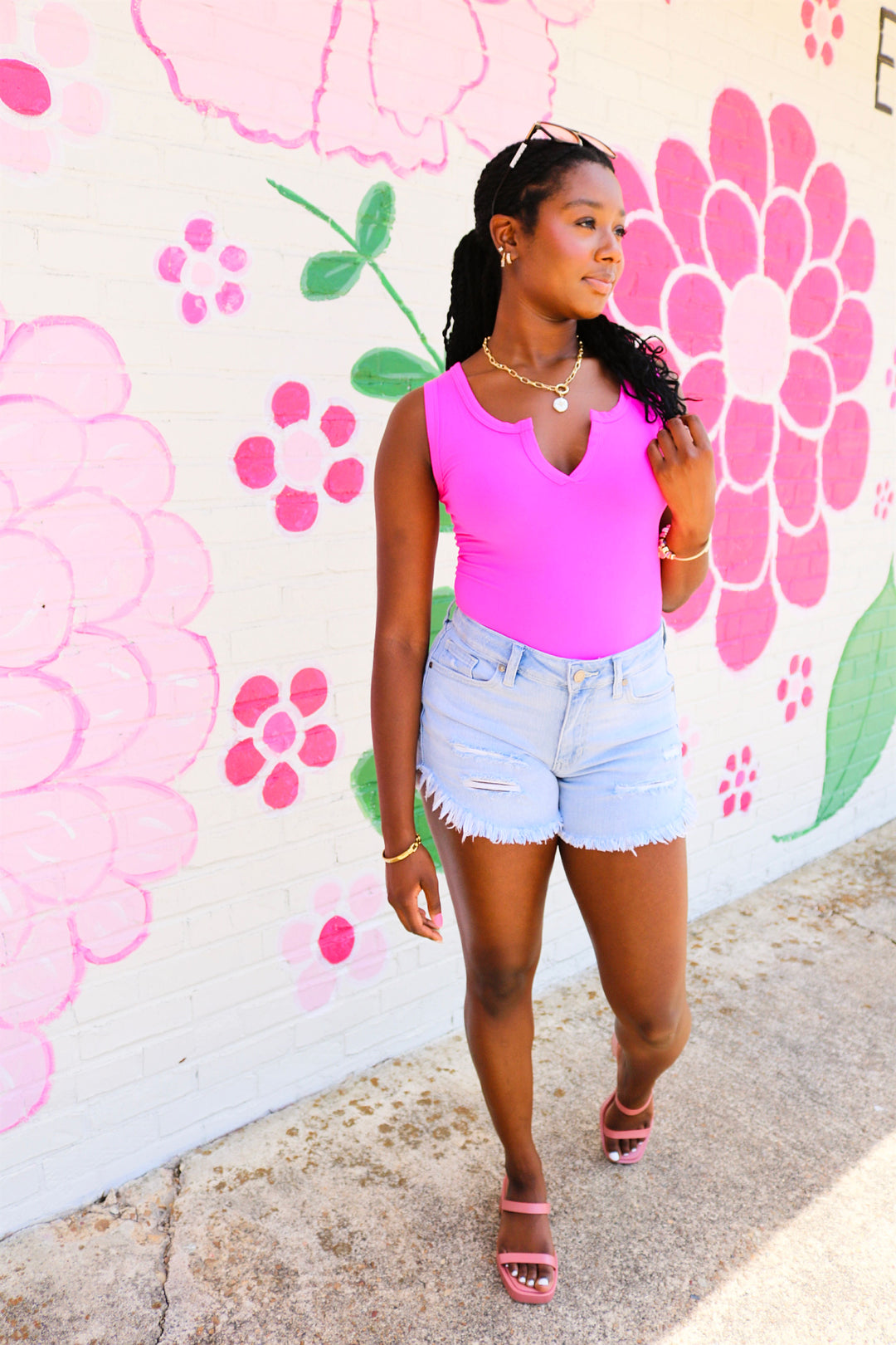 Split Neck Bodysuit