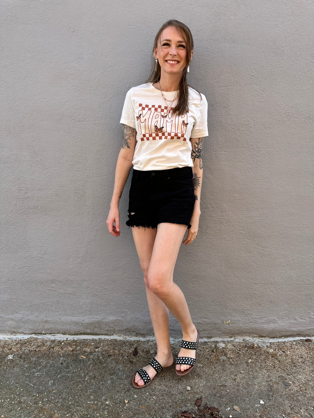 Mama Retro Butterfly Graphic Tee